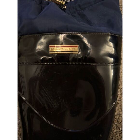 Tommy Hilfiger Women's Rain Boots Size 8 Black Pull-On Anti-Slip Soles - Picture 11 of 12
